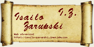 Isailo Zarupski vizit kartica